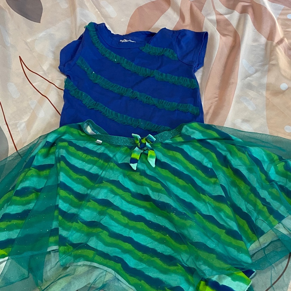 American girl, WellieWishers, shirt and skirt for Camille